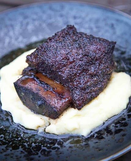 Smoked Beef Short Ribs with Wine Braise