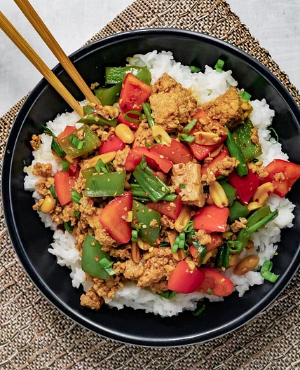 Vegan Kung Pao Chicken
