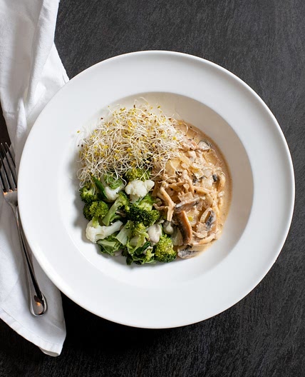 Mushroom Stroganoff with Greens | The Fast 800