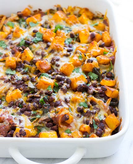 Butternut Squash Enchilada Casserole