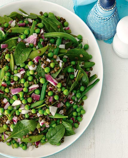 Bean, pea and lentil salad