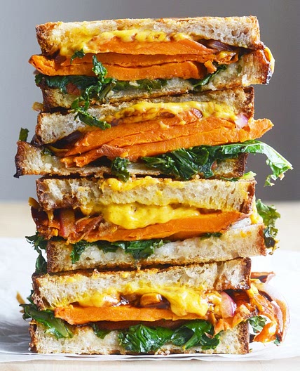 Vegan Balsamic Sweet Potato Grilled Cheese