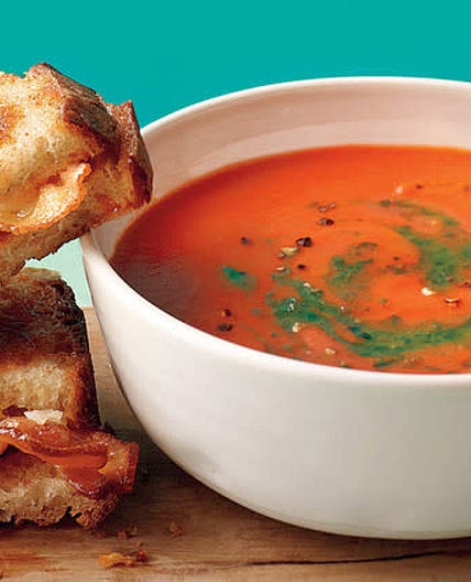 Grilled Cheese & Tomato Basil Soup