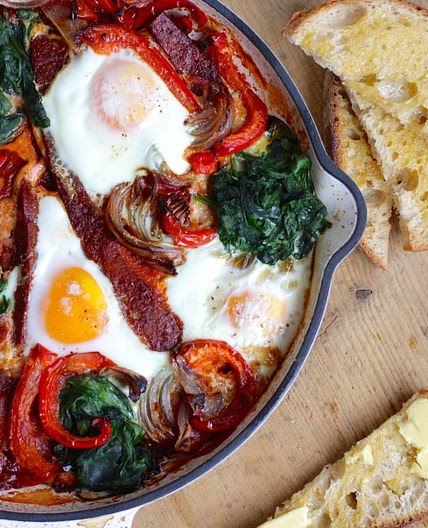 Chorizo Baked Eggs recipe