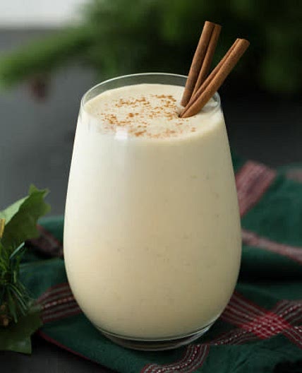 Egg nog milkshake 
