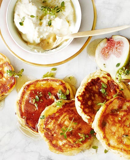 Fig, honey and thyme ricotta fritters