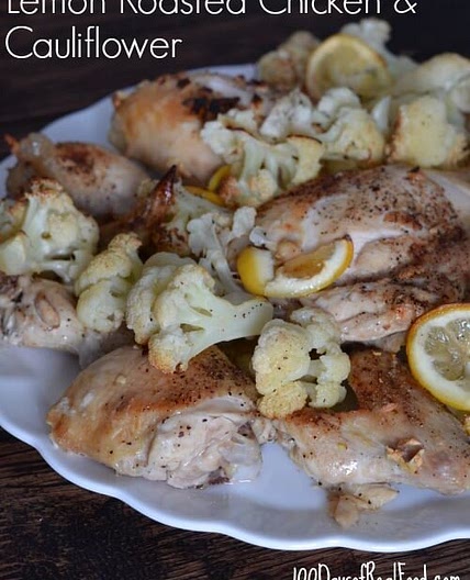 Lemon Roasted Chicken and Cauliflower