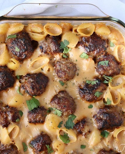 Swedish Meatball Pasta Bake