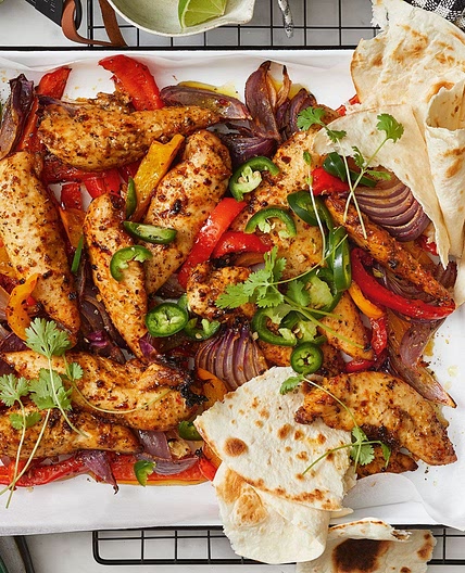 Chicken fajita tray bake recipe