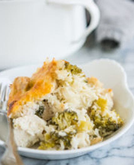 Cheesy Chicken Broccoli and Rice Casserole