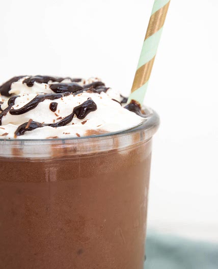 Chocolate egg nog milkshake