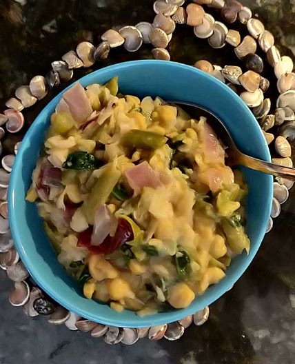 Scrambled chickpeas