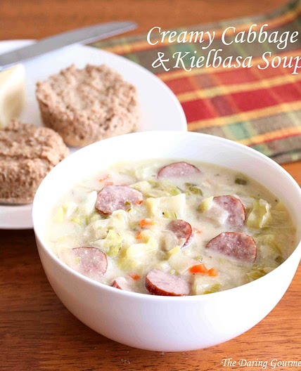 Creamy Cabbage Soup with Kielbasa