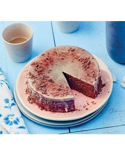 Chocolate Spice Cake with Chai Glaze