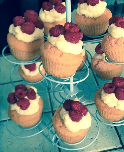 Cupcakes à la framboise et chocolat blanc