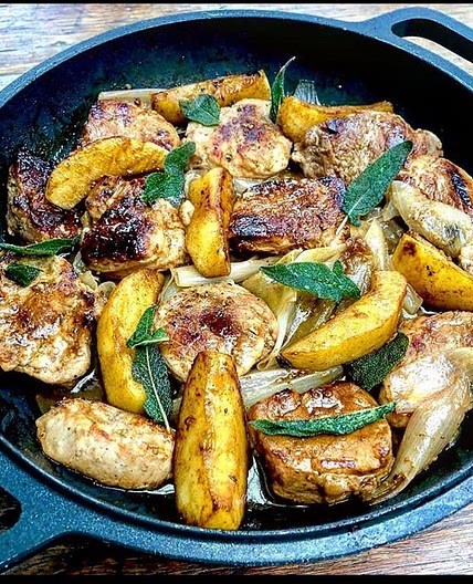 Pork tenderloin apple cider and sage 