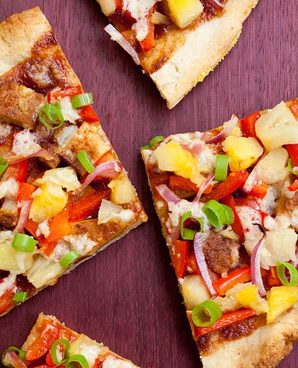 Vegan Hawaiian BBQ Pizza