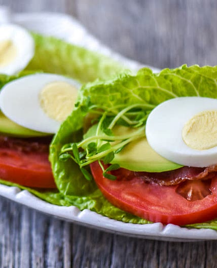 BLT Wraps with Egg and Avocado