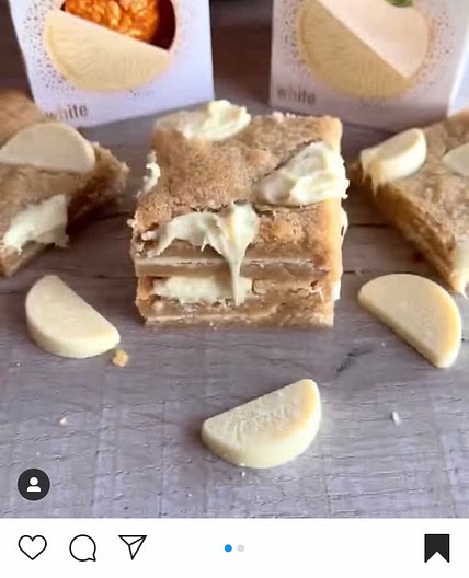 White chocolate orange blondies 