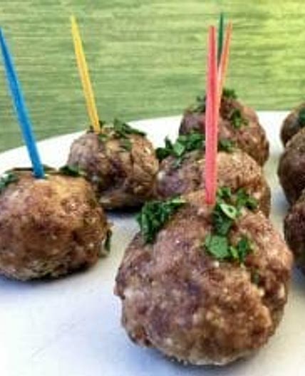 Low Carb Keto Greek Meatballs with Tzatziki Sauce