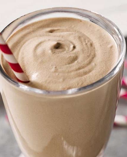 Healthy chocolate milkshake 