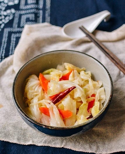 Asian Pickled Cabbage Restaurant Appetizer