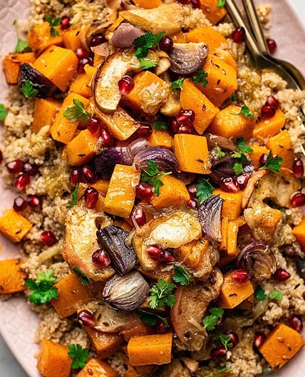 Warm Moroccan Roasted Vegetable Salad