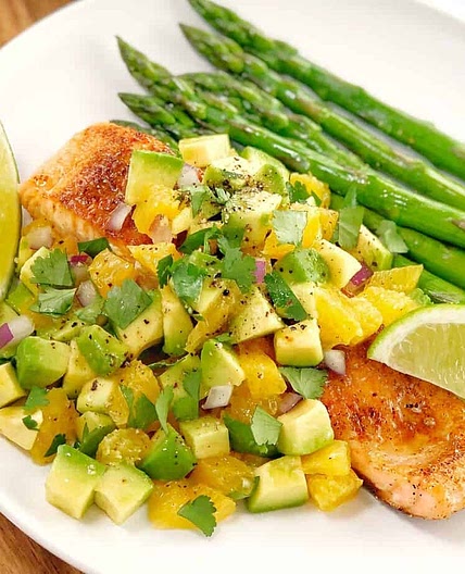 Salmon with Avocado Salsa