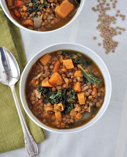 Lentil Sweet Potato Kale Soup