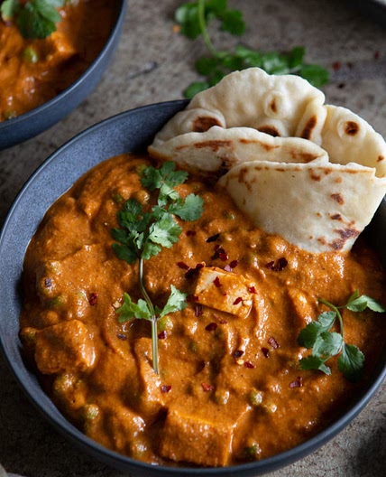 Vegan Matar Paneer with Tofu
