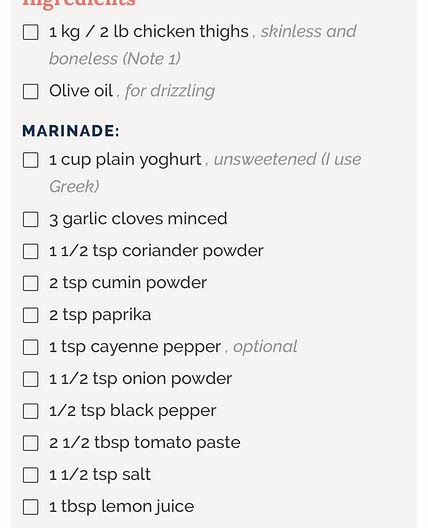 Monica’s Thigh Chicken 