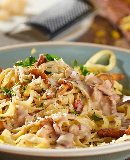 Pasta mit Pfifferlingen