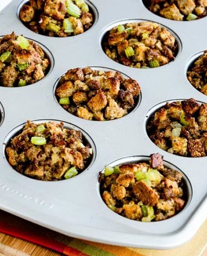Stuffing Muffins with Sausage and Parmesan
