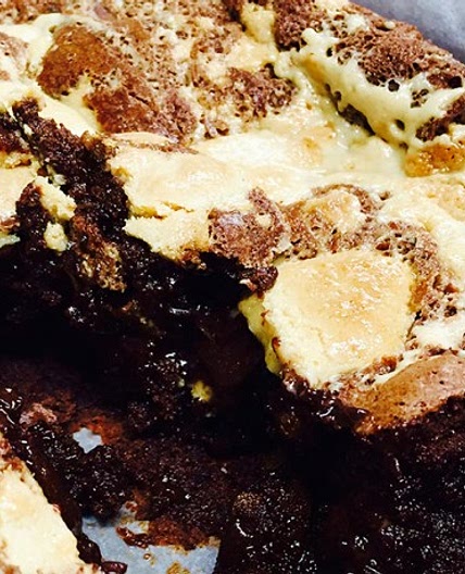 Tahini and halva brownies