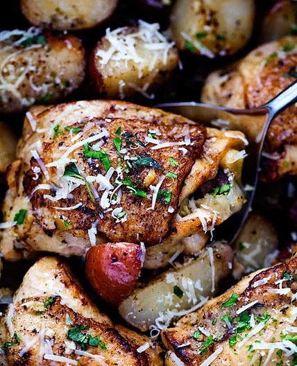 Slow Cooker Parmesan Garlic Herb Chicken