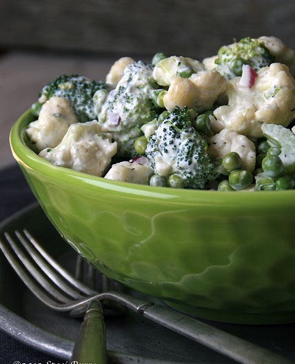 Broccoli Cauliflower Ranch Salad
