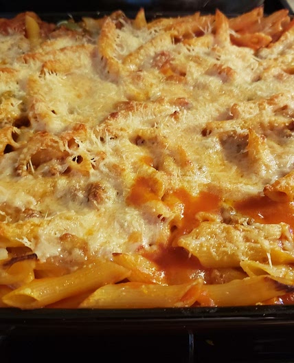 Sausage and Pepper Baked Ziti