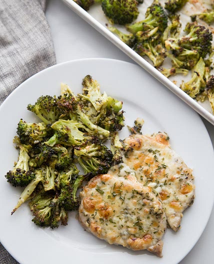 Keto Oven-Baked Pork Chops Recipe with Broccoli One Pan Meal
