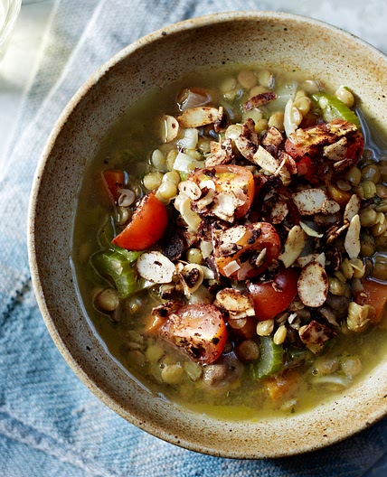 Almond lentil stew