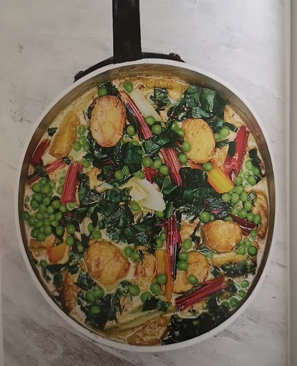 New potato, chard and coconut curry