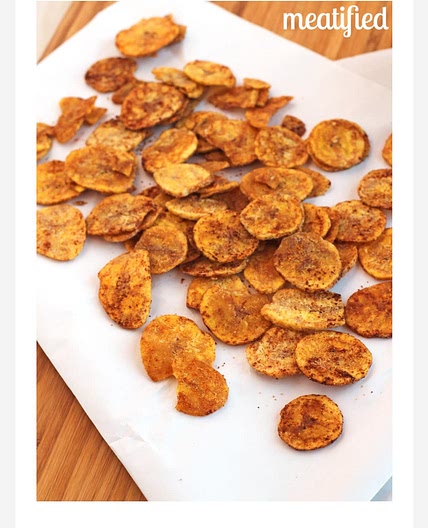 Lemon garlic plantain chips