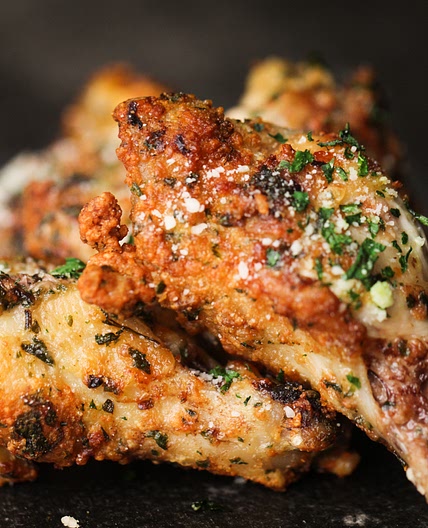 Garlic Parmesan Chicken Wings in an Air Fryer