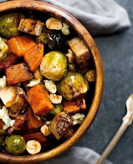 Balsamic Glazed Chicken & Roasted Veggie Bowl | MyFitnessPal