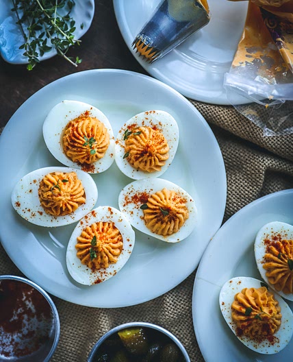Sweet Potato Deviled Eggs