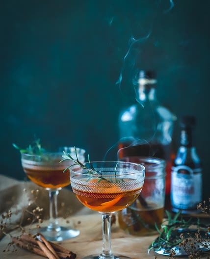 Cinnamon Rosemary Old Fashioned