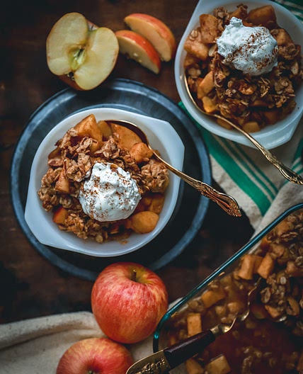 Maple Bourbon Apple Crisp