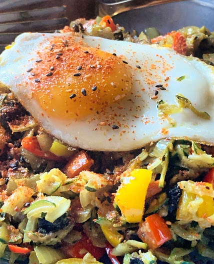 No rice fried rice (low carb, low sodium)