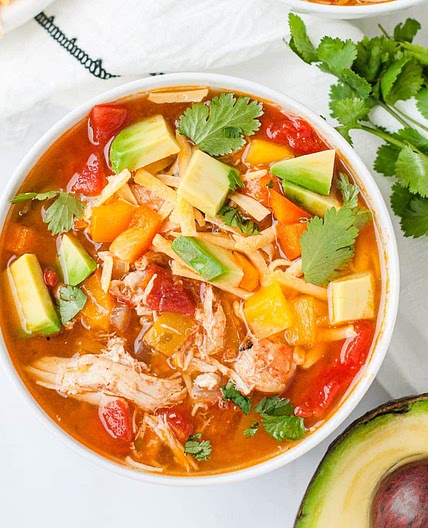 Chicken Fajita Soup – Low Carb, Paleo, Gluten Free