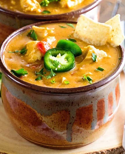 Slow Cooker King Ranch Chicken Soup