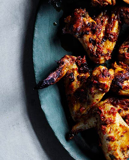 Chicken wings with adjika